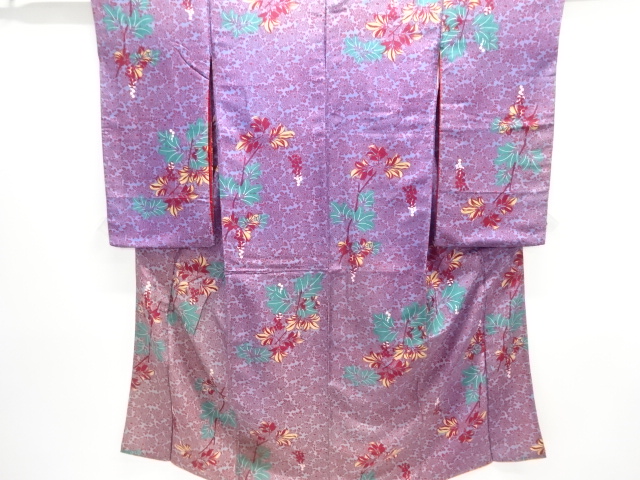 JAPANESE KIMONO / ANTIQUE KIMONO / SILK / KIKU & HEAVENLY BAMBOO